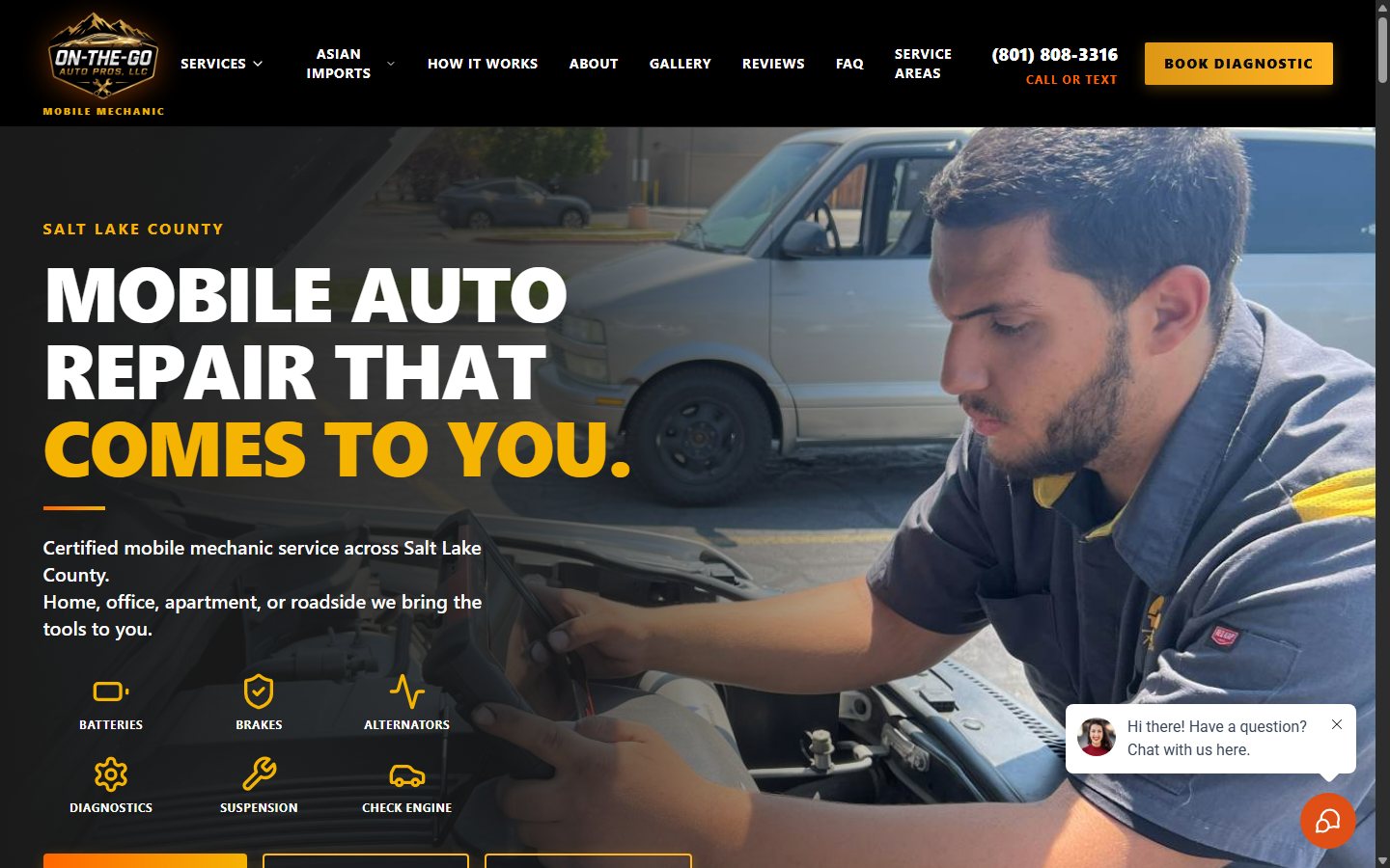 OTG Auto Pros website