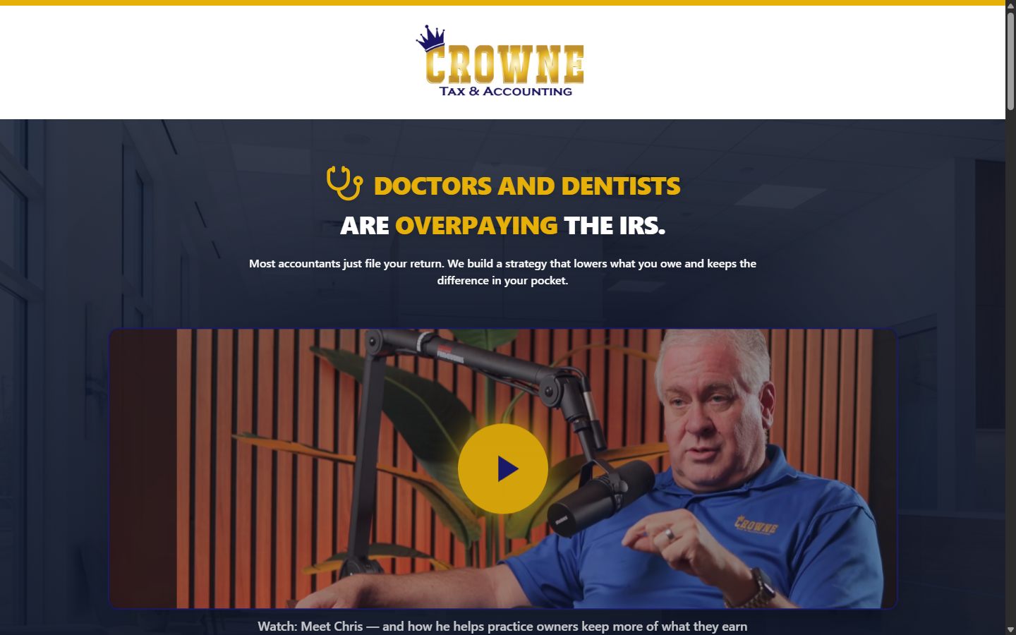 Crowne Tax funnel